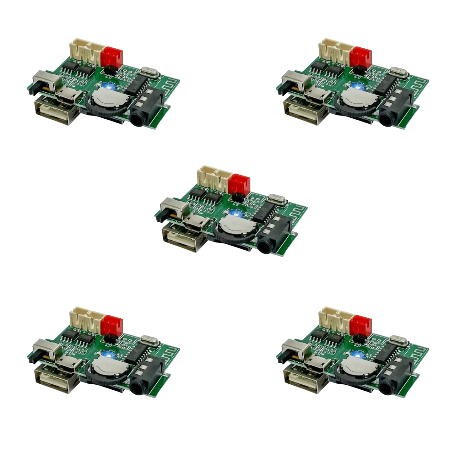 Wireless HI-FI boombox circuit modules with in-built bluetooth and 5 watt amplifier for direct speaker pack of 10pcs